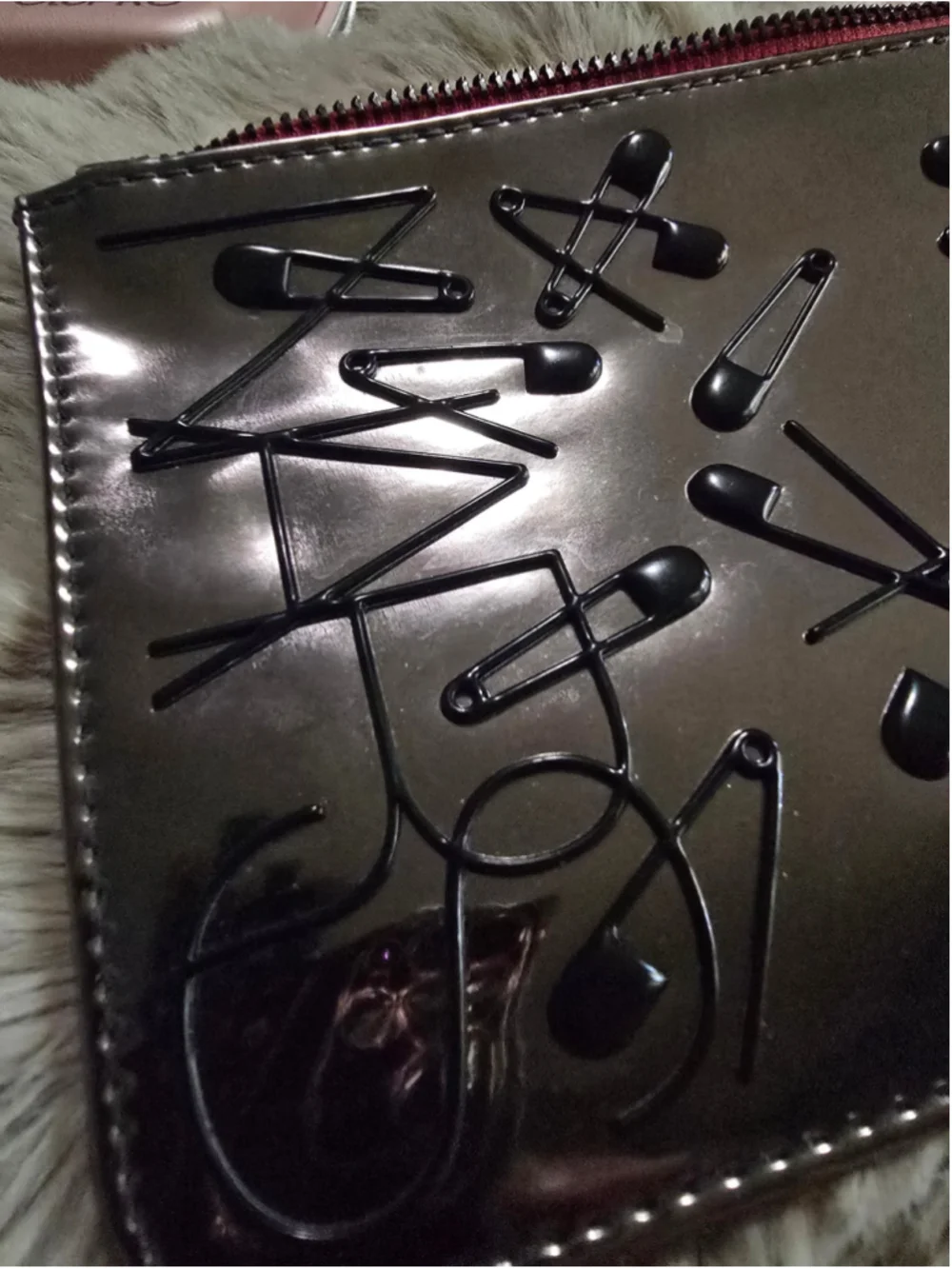 Rare Limited Release NARS Cosmetic Bag Mirrored Silver Collectible Punk Rock